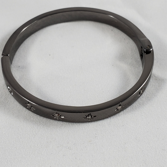 Marlyn Schiff hematite crystal starburst bangle - Picture 1 of 6